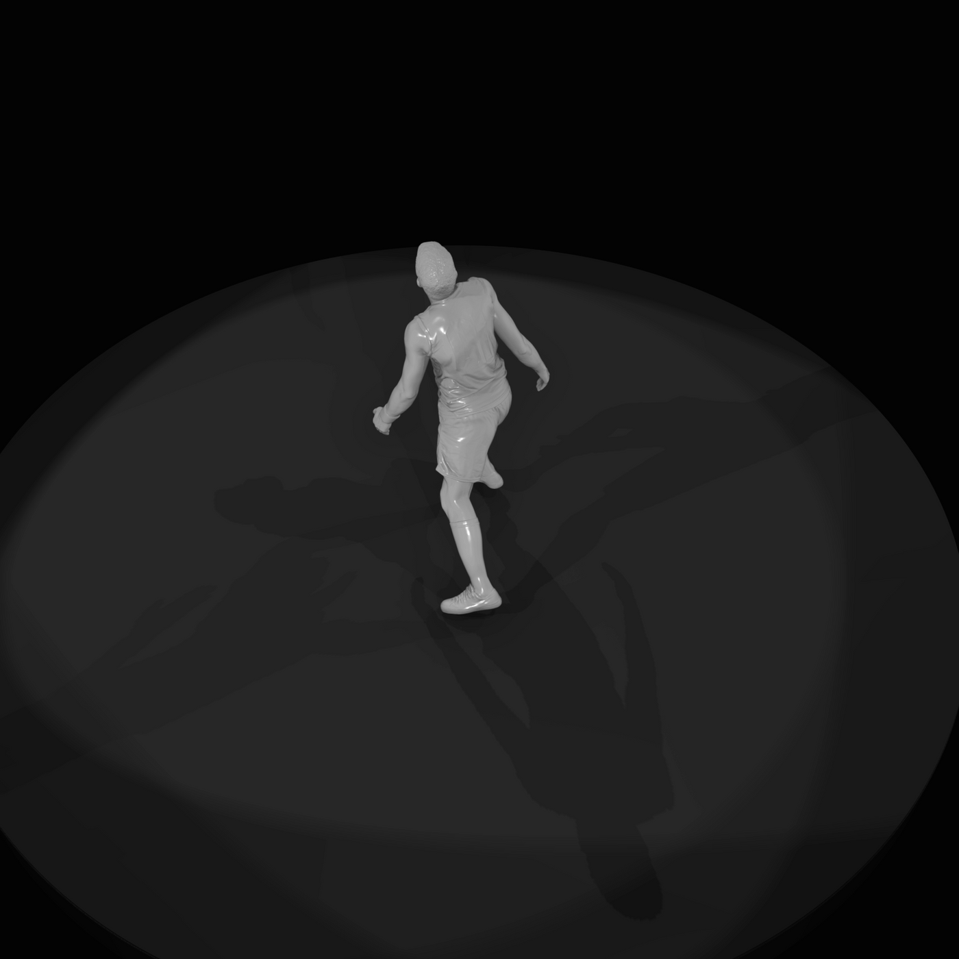 Streetball Player in Motion