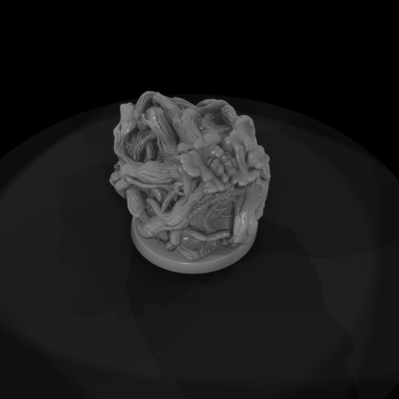 Stylized Twisted Tree Roots Tabletop Miniature Sgl