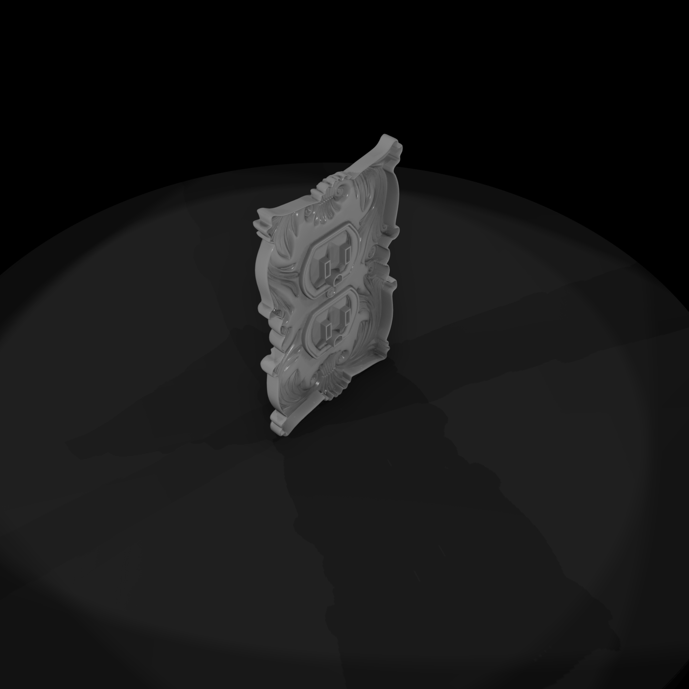 Baroque Duplex Outlet Cover — Ornate Wall Plate