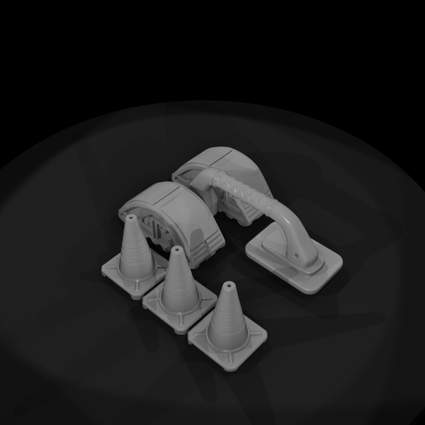 Airport Wheel Chocks and Cones Set