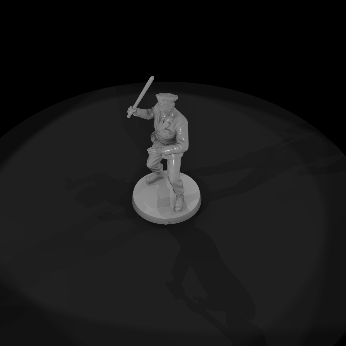 1950s Patrolman with Raised Baton