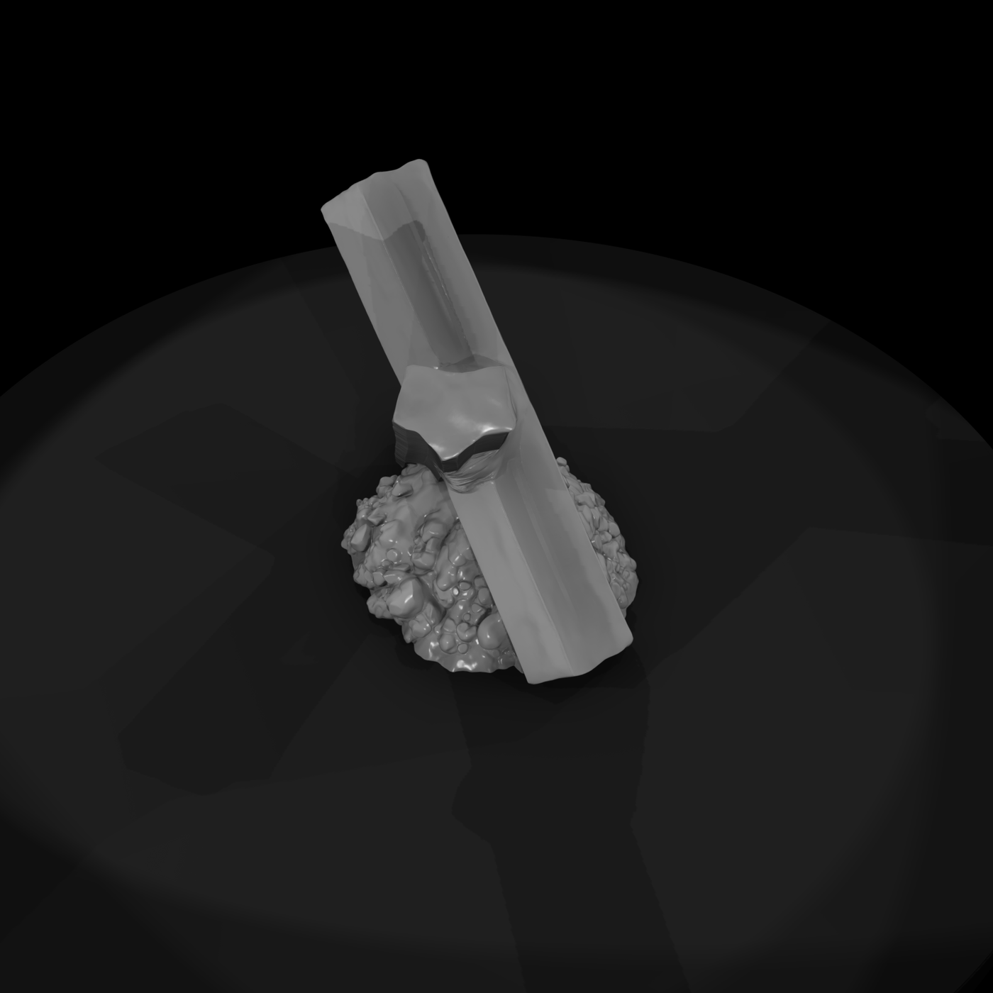 Crossed Anti‑Vehicle Barrier with Rubble