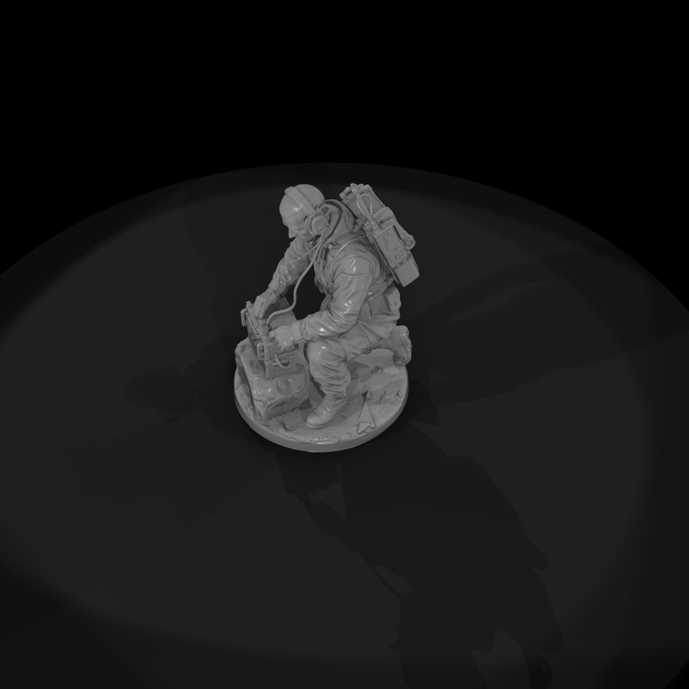 Poparc 0112 Bunker Radio Operator Alternate Pose