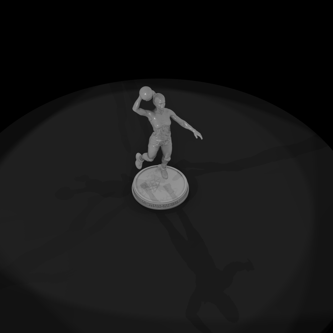 Volleyball Player Mid-Spike
