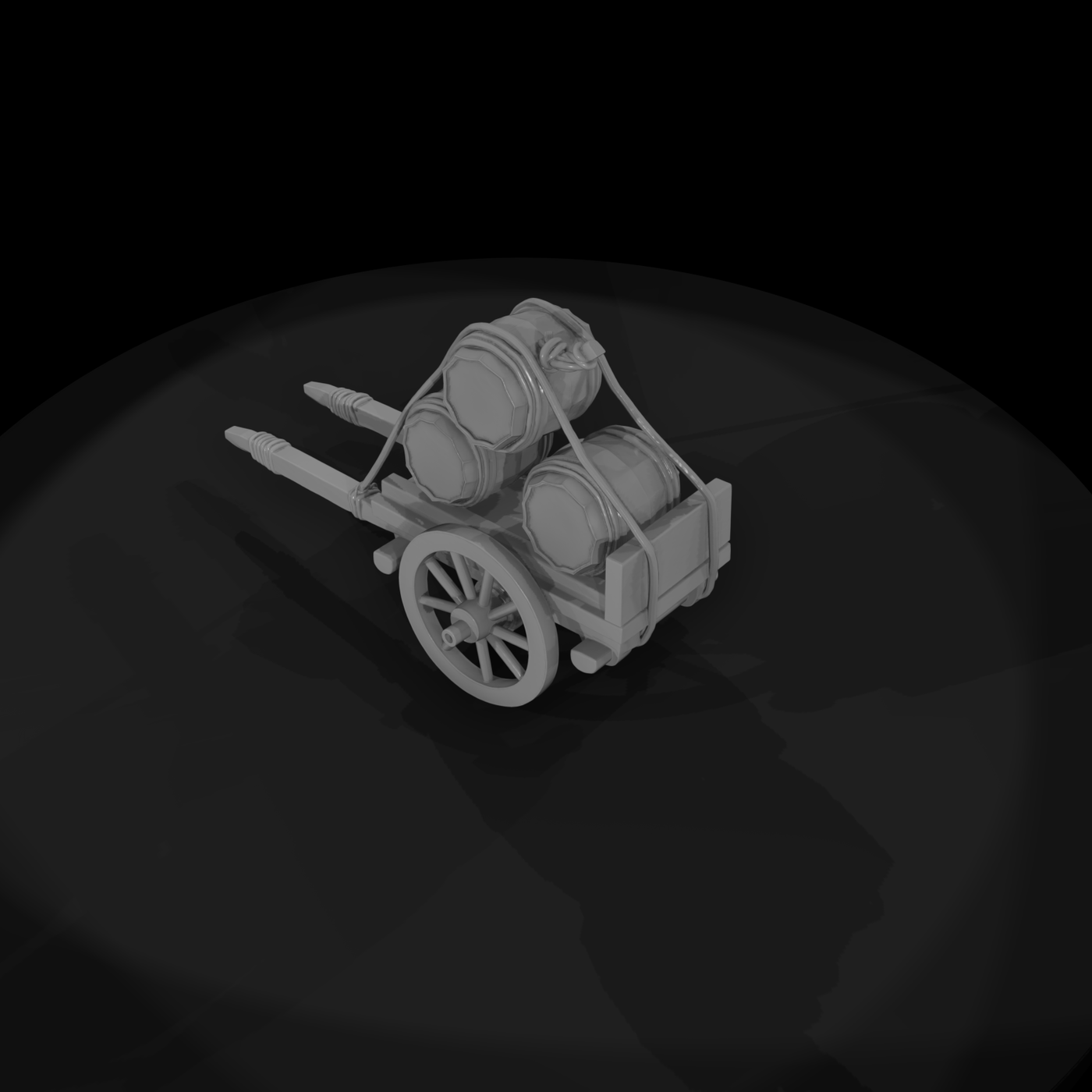 Medieval Barrel Cart