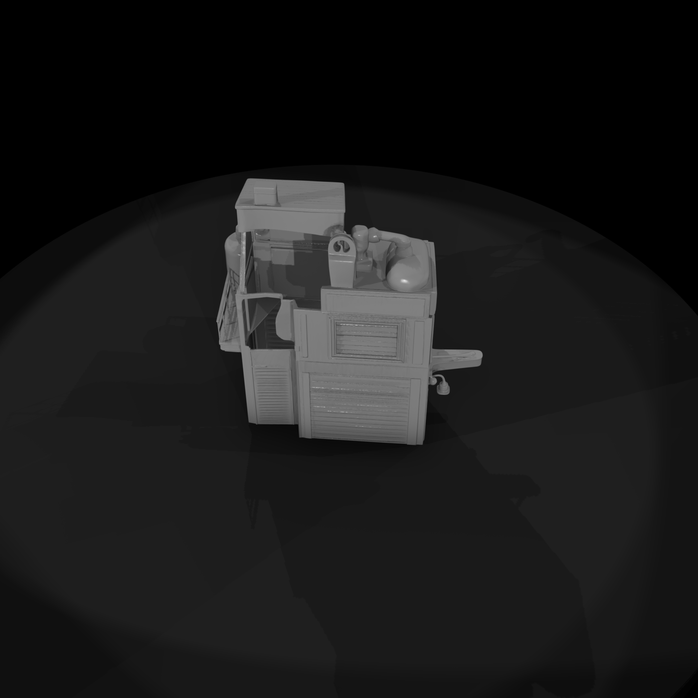 Stylized Retro Industrial Factory