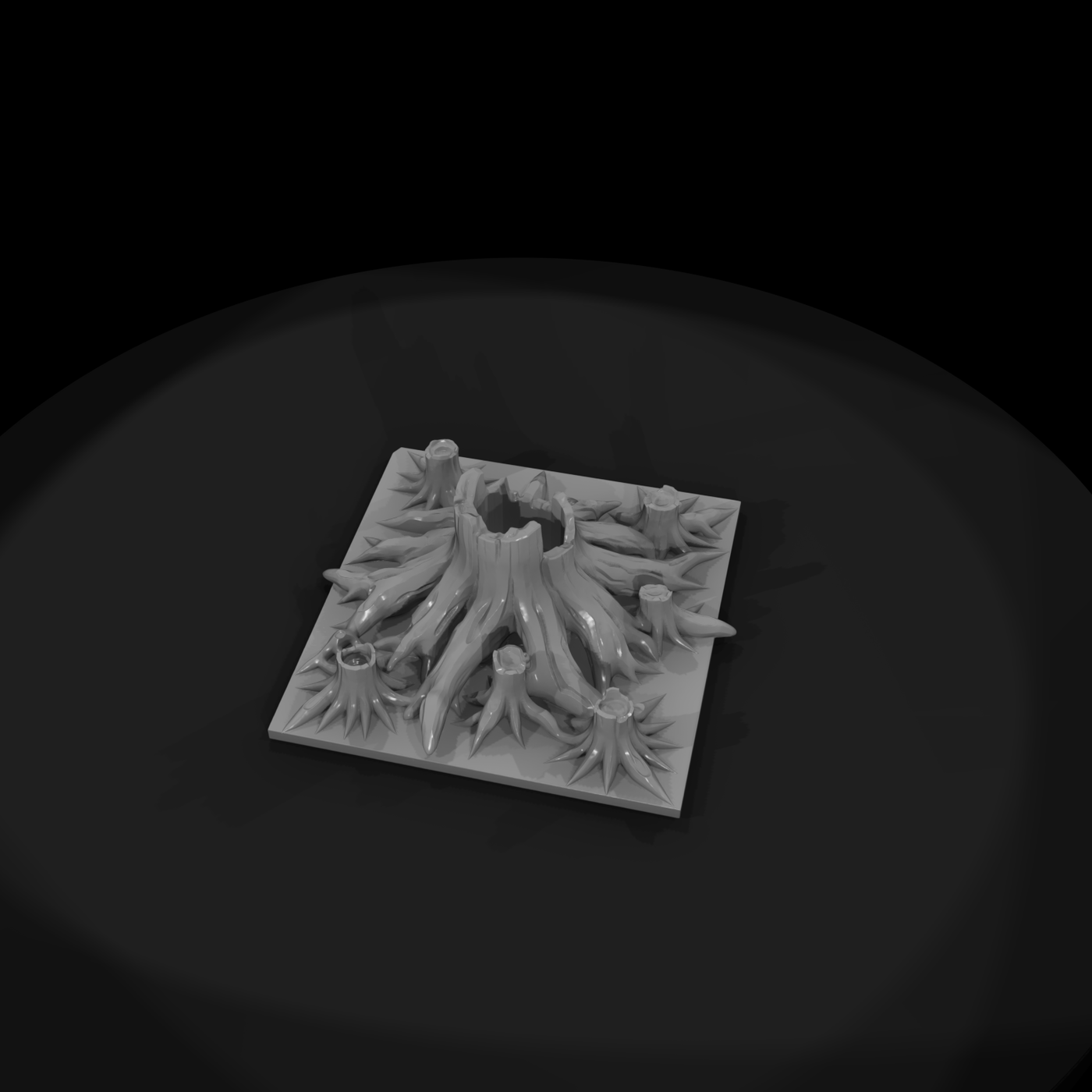 Stylized Tree Stump Cluster — Terrain