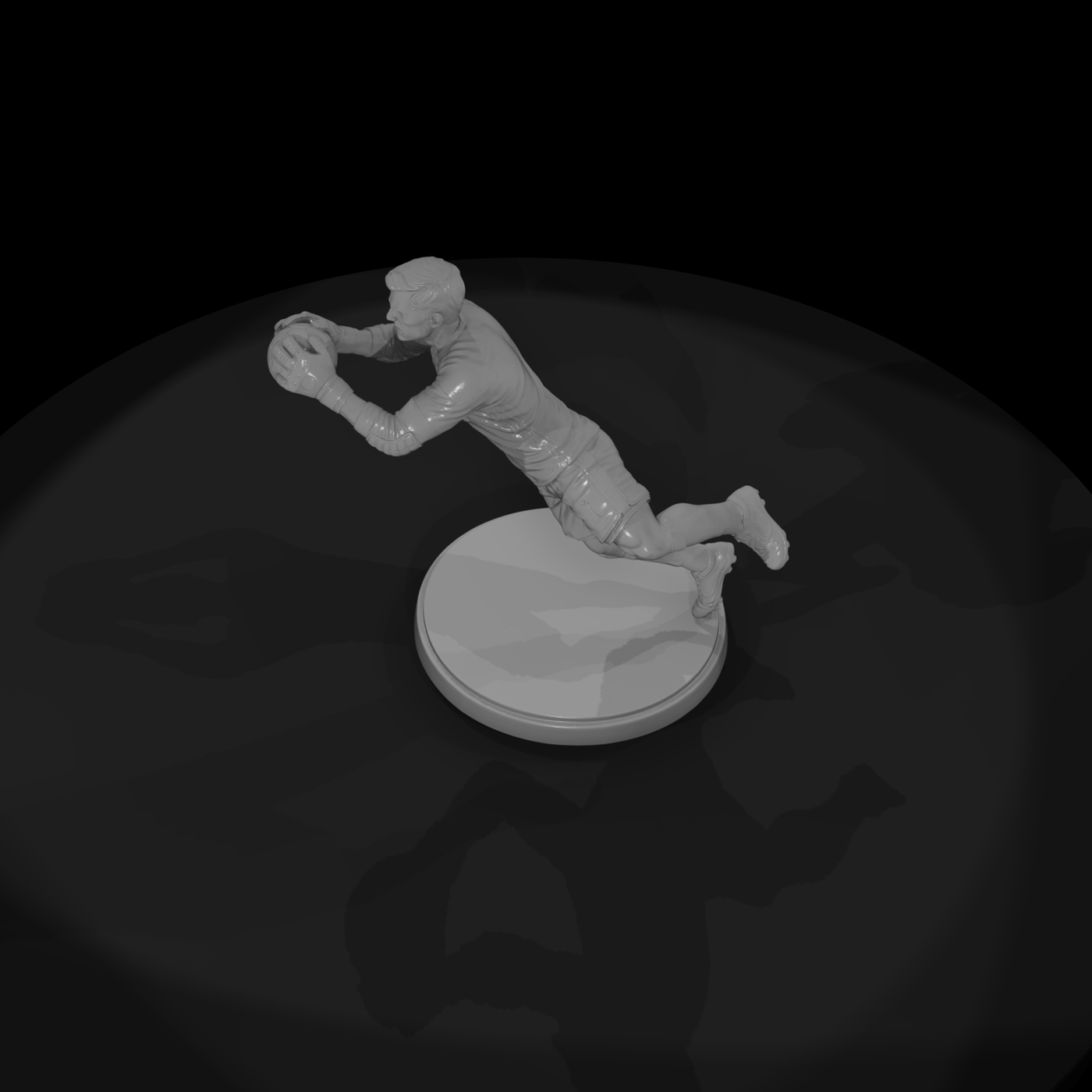 Poparc 0279 Soccer Goalkeeper Dive Alternate Pose