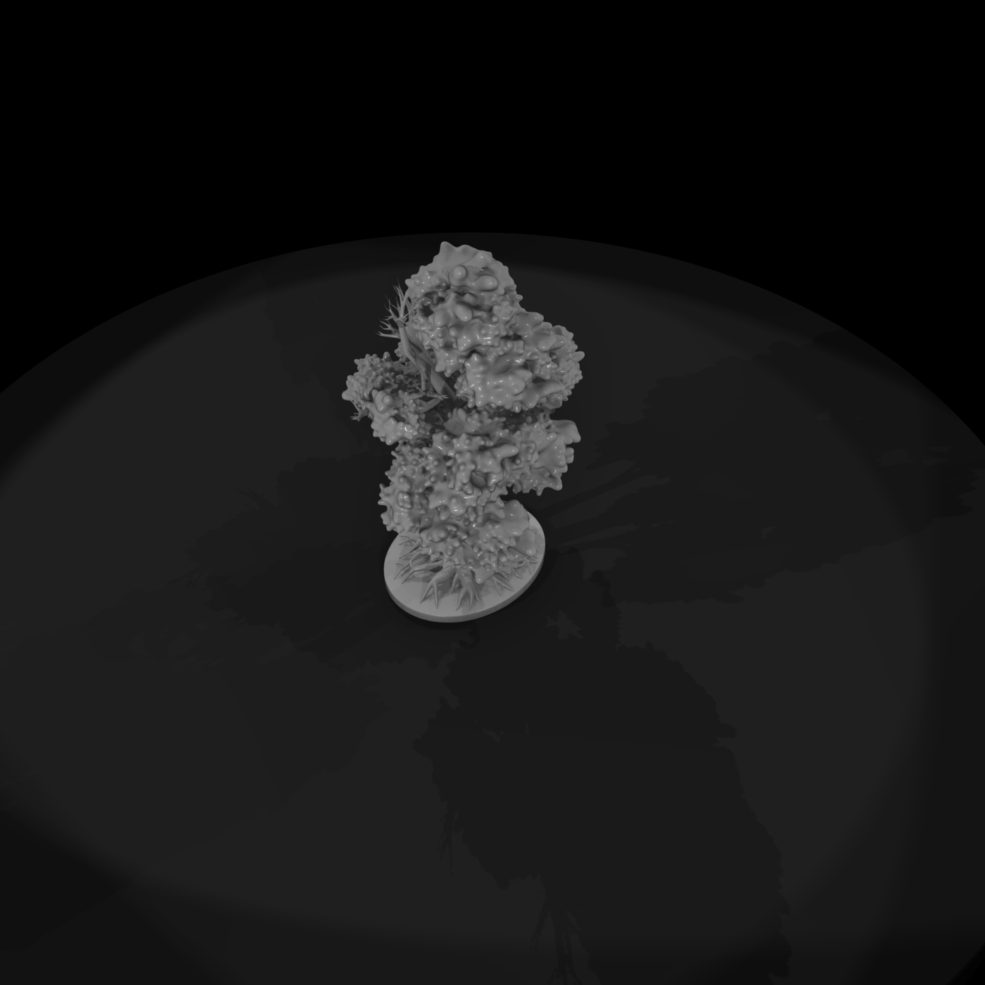 Stylized Broadleaf Tree on Round Base — Terrain
