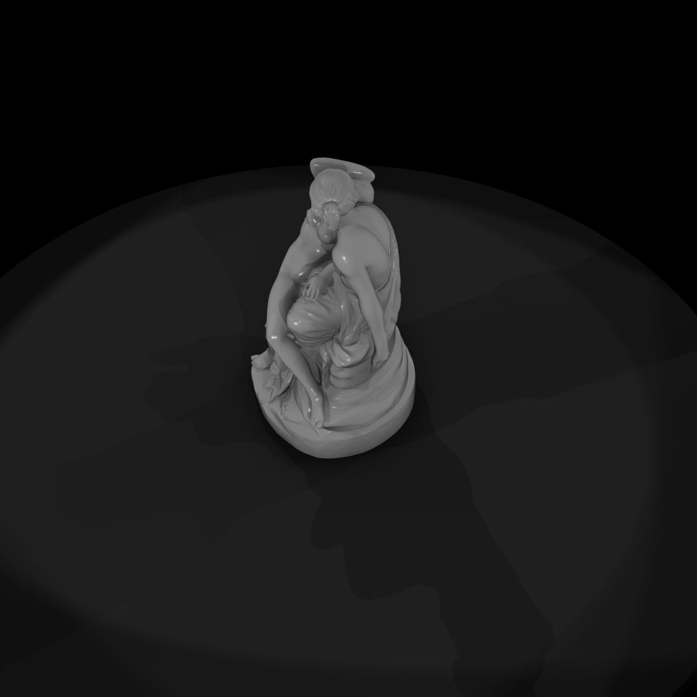 Neoclassical Lovers Sculpture — & Displays