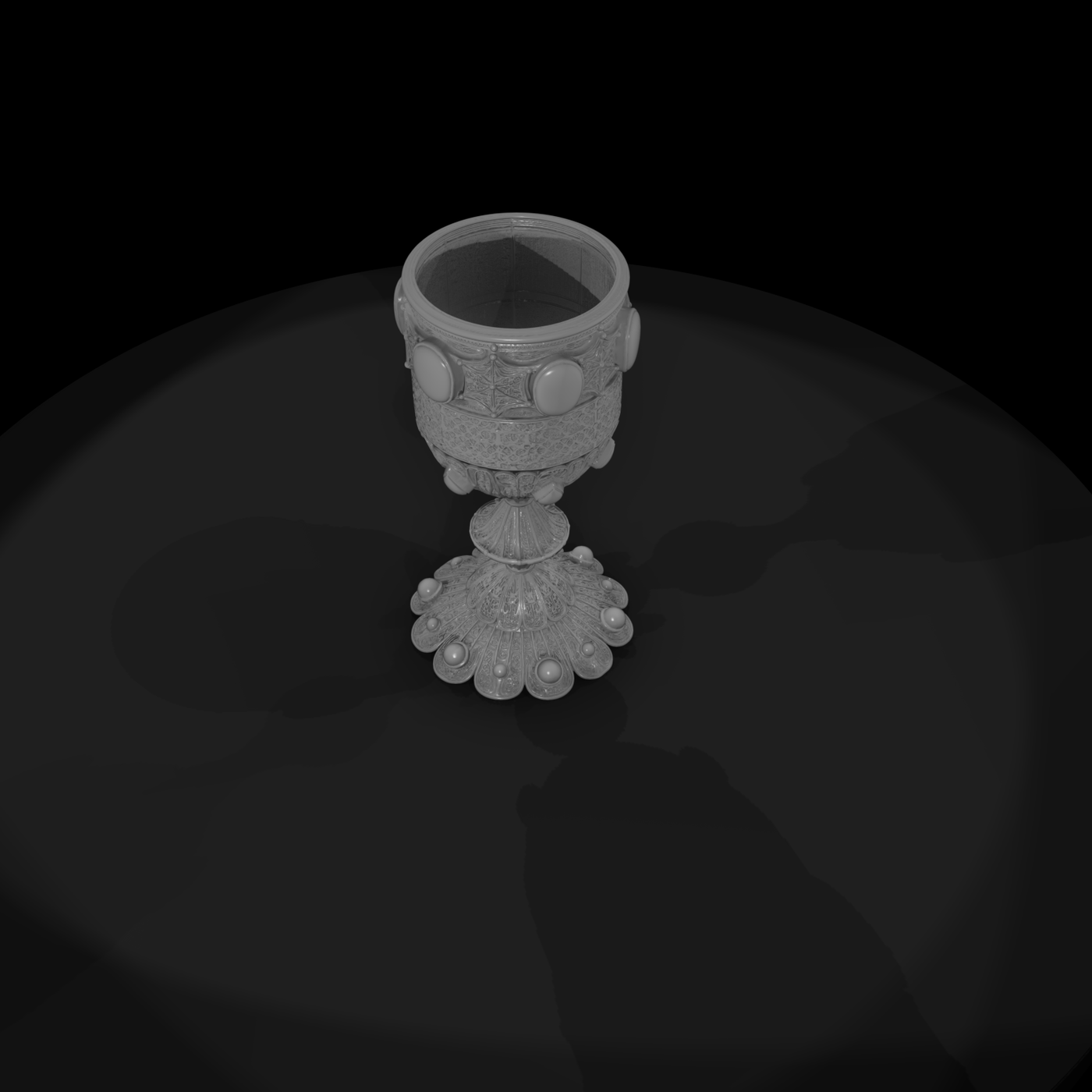 Ornate Filigree Royal Chalice — Fantasy Goblet
