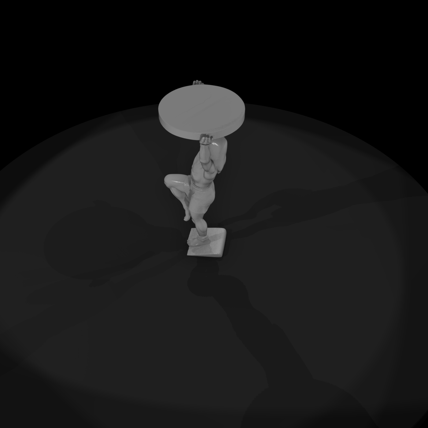 Stylized Atlas Statue — & Railways