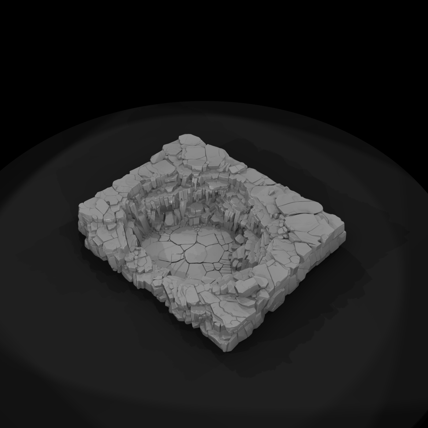 Rocky Sinkhole Pit with Water