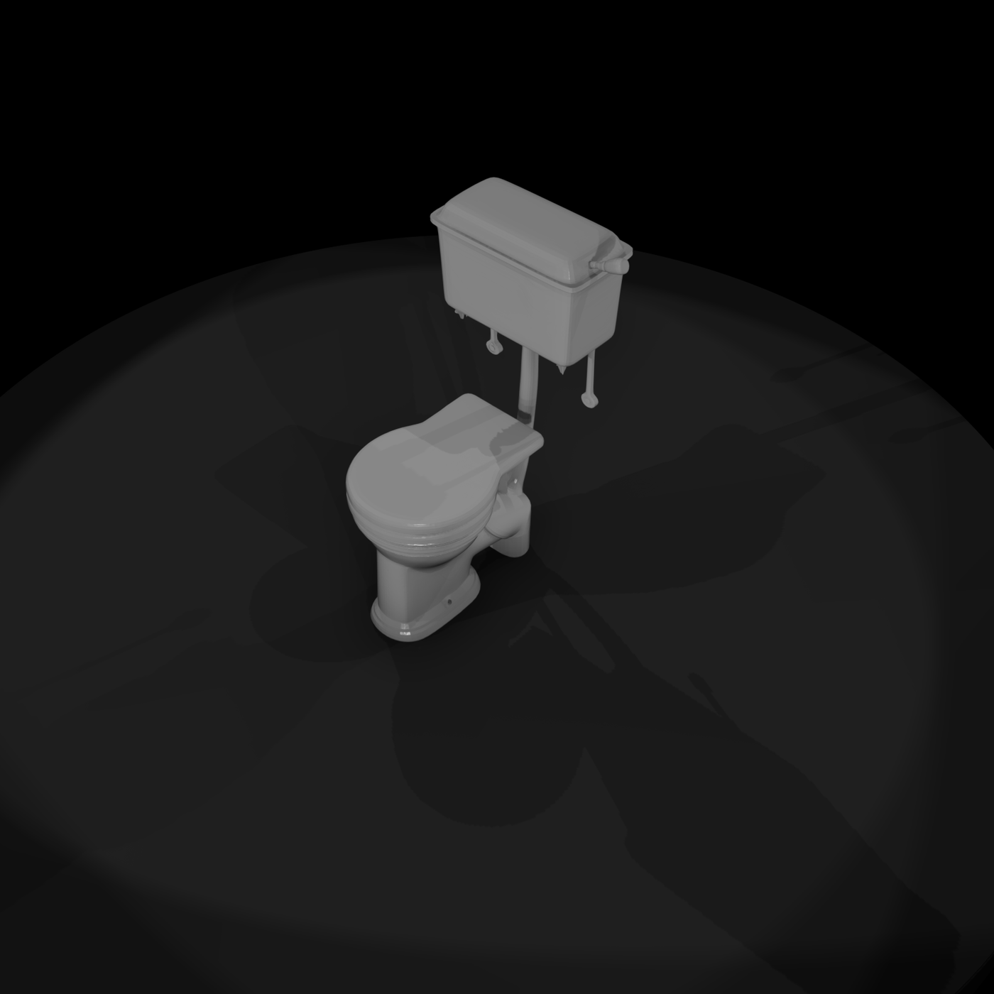 Classic High‑Tank Toilet