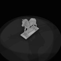 vintage-painted-wooden-spring-rocking-horse-on-wooden-base — thumbnail 6