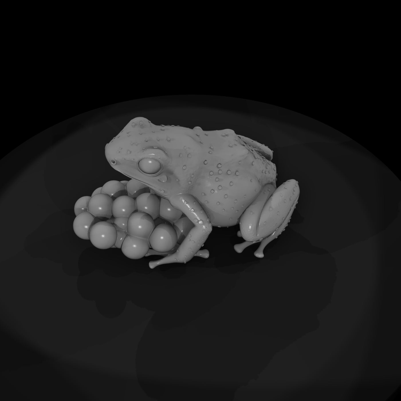 sculpted_3d_frog_with_egg_clutch_znvdpnwi