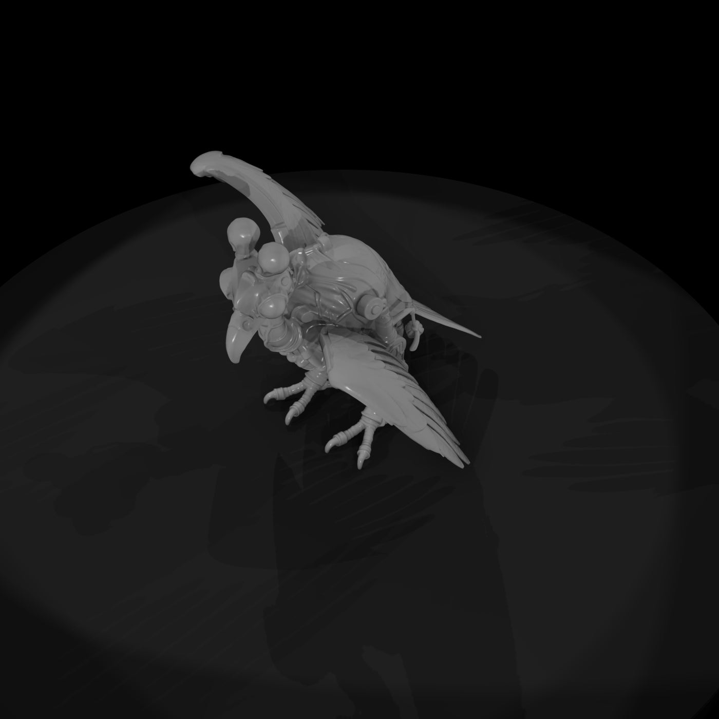 nightmare-clockwork-creatures-mechanical-vulture