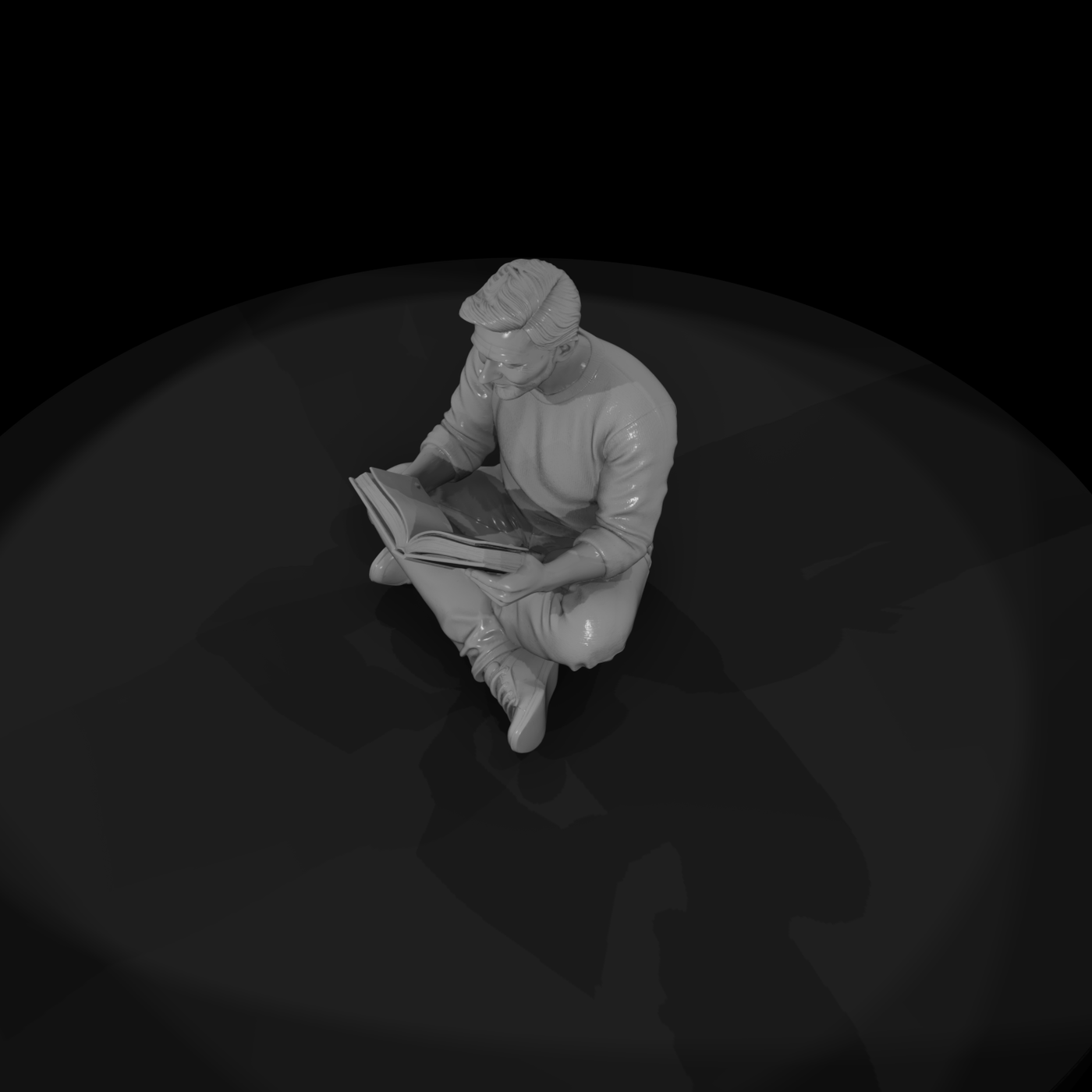 0055 Family Dad Reading Book