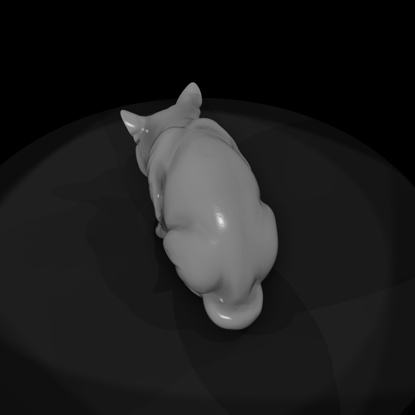 Eating Cat Figurine
