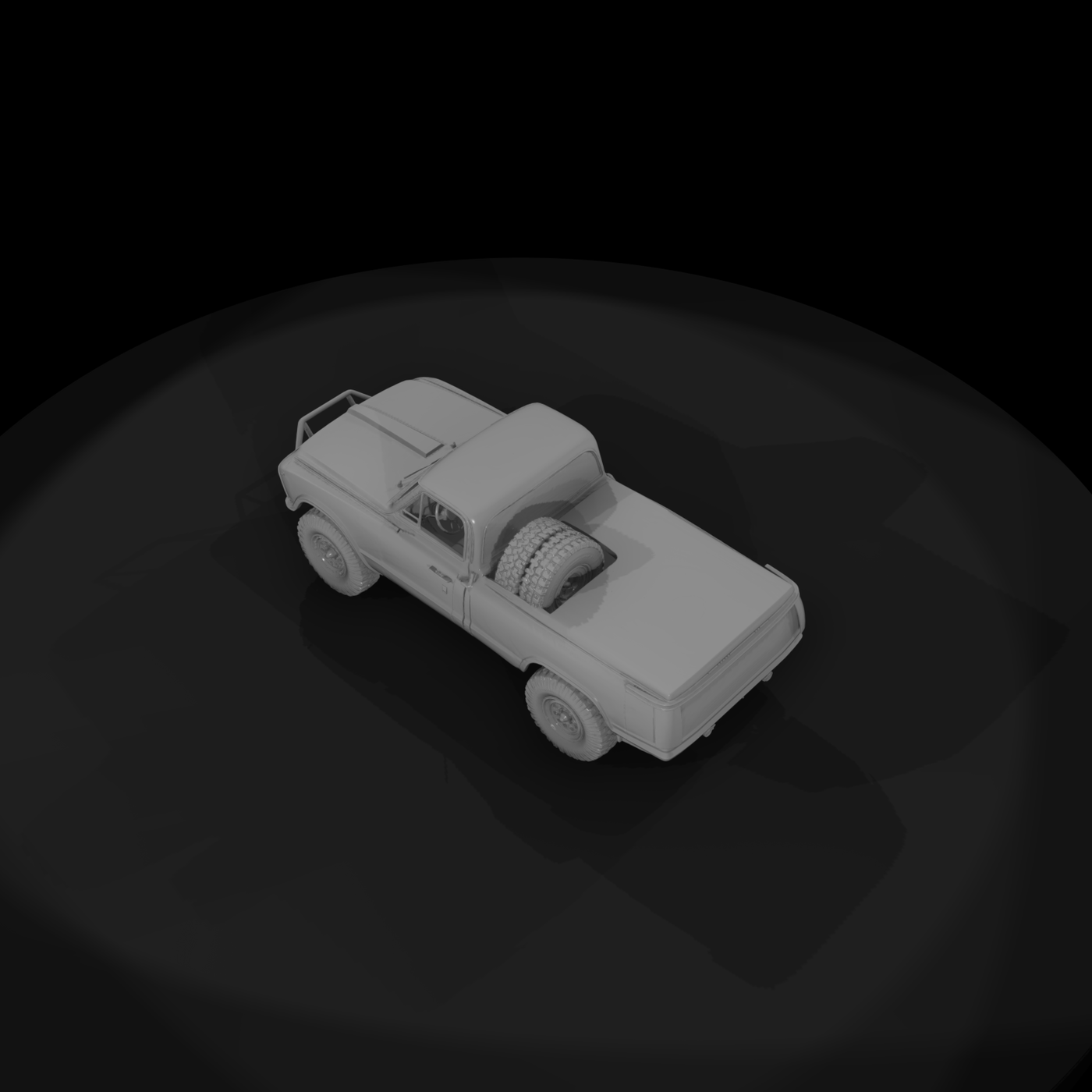3D Model Vintage Chevrolet Off Road Pickup Truck J