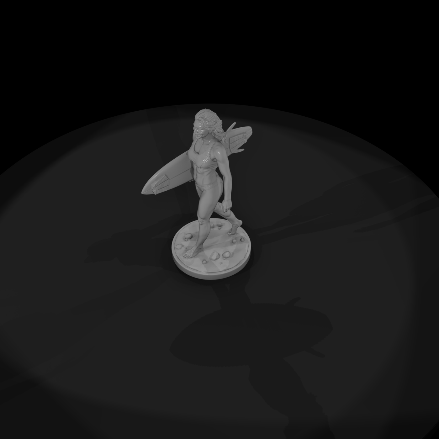 Bch 017 Woman Surfer Carry