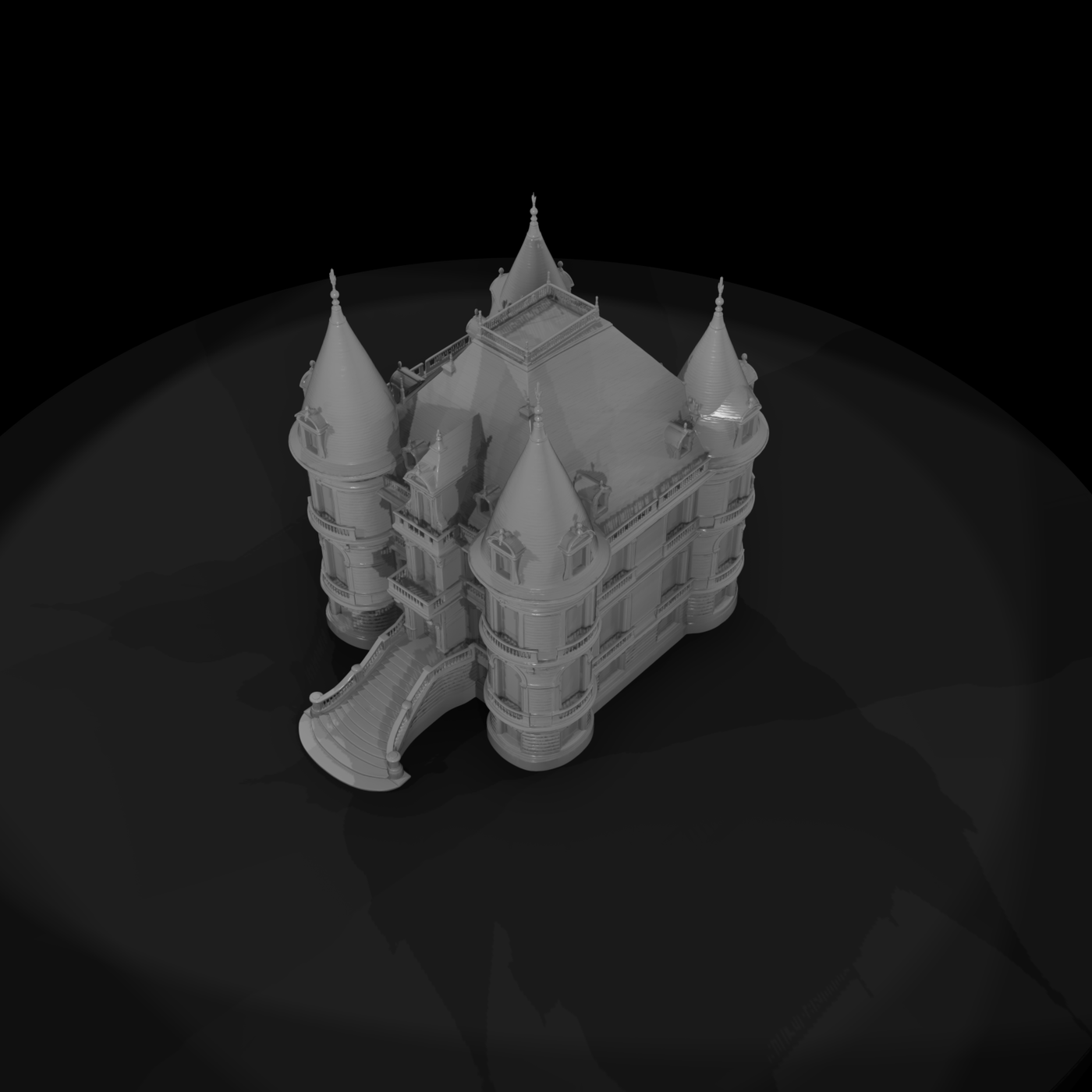 French Chateau with Turrets