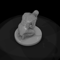 Kneeling Buddhist Monk in Prayer — thumbnail 7