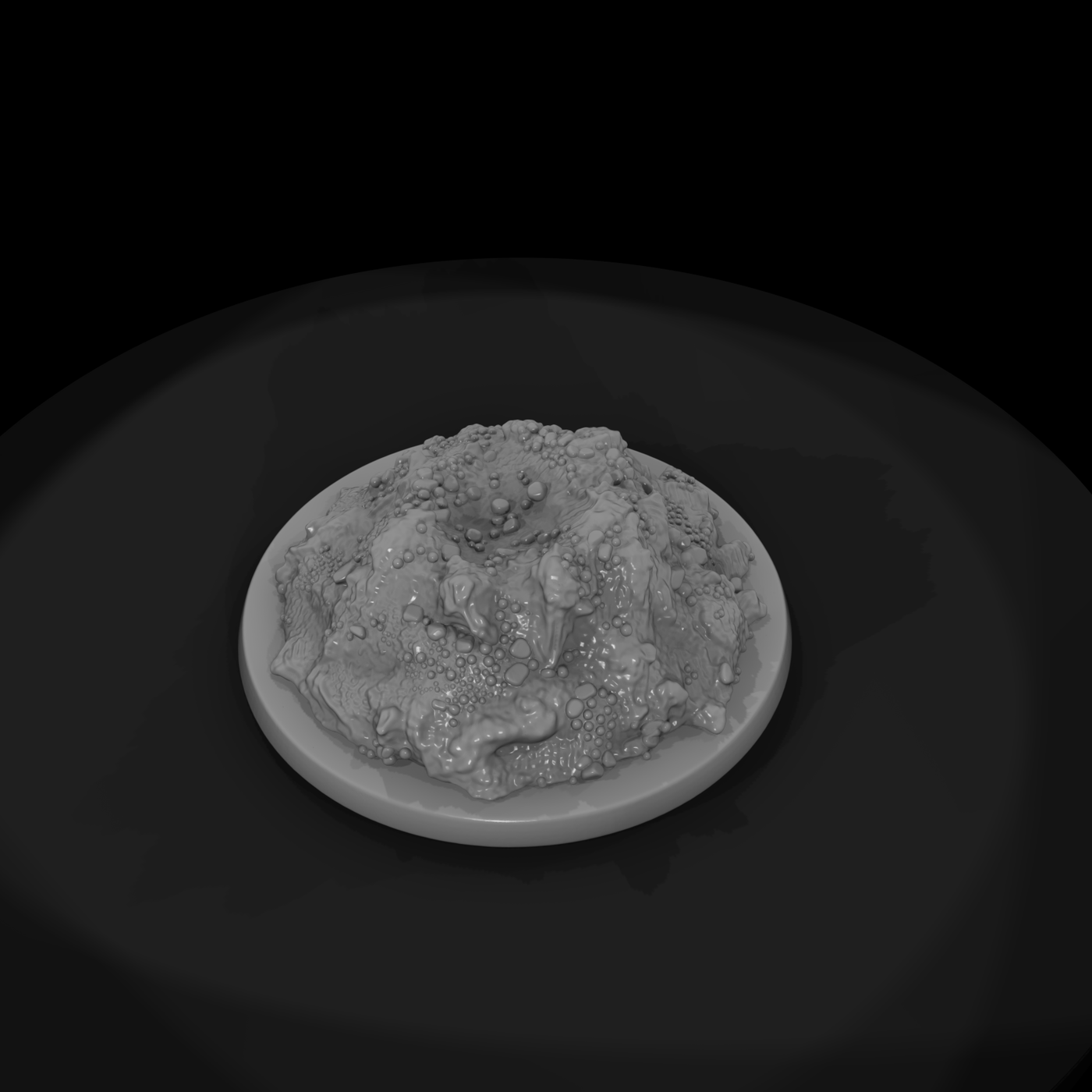 Stylized Rough Rocky Terrain Miniature Base 1N6Pv1