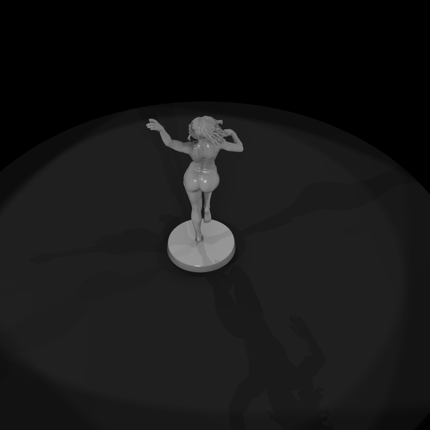 Samba Dancer in Mid-Step