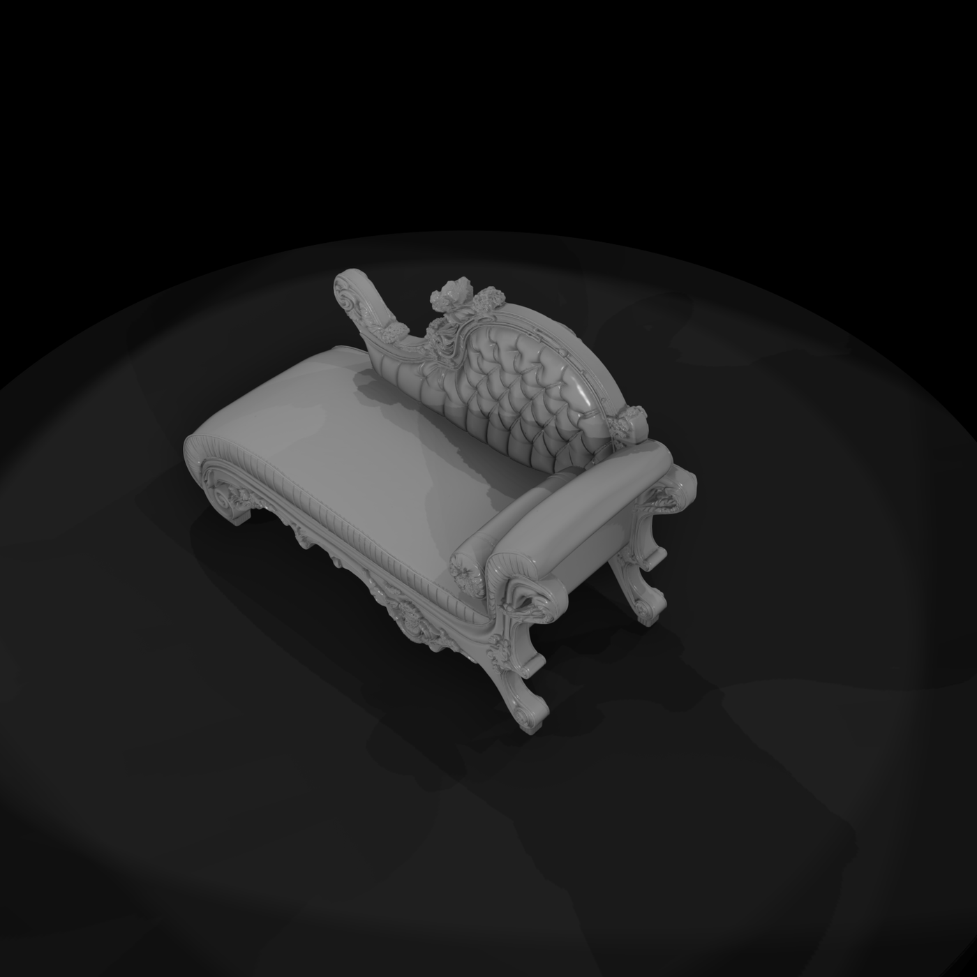 Rococo Tufted Chaise Lounge