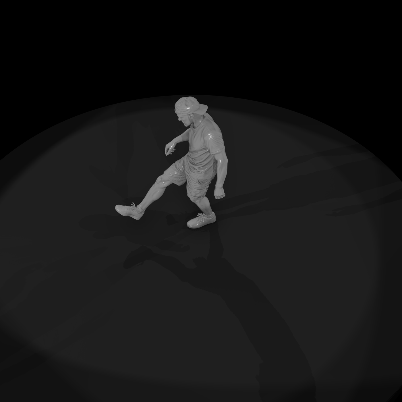 Hacky Sack Player Kicking