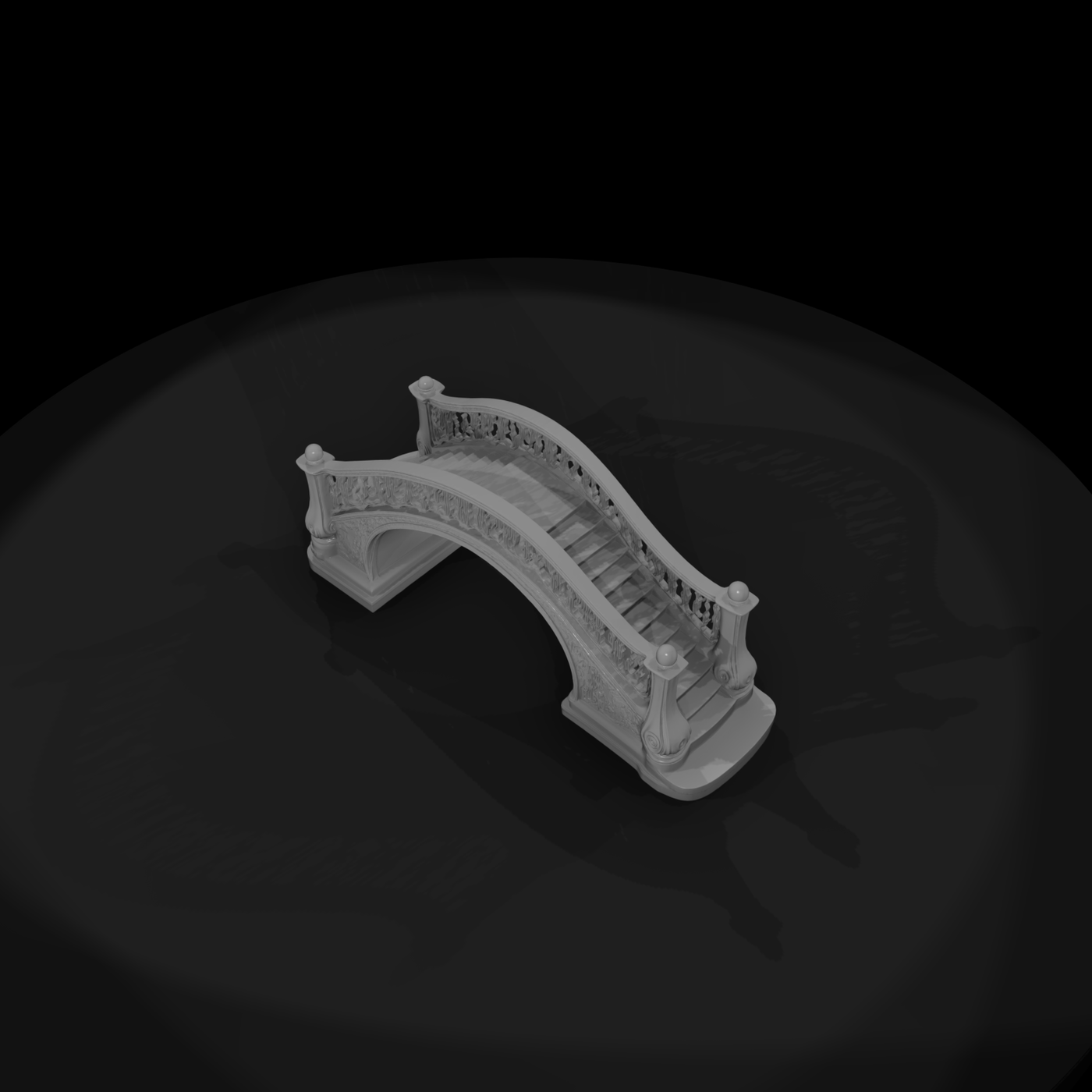 Rococo Arched Bridge Staircase