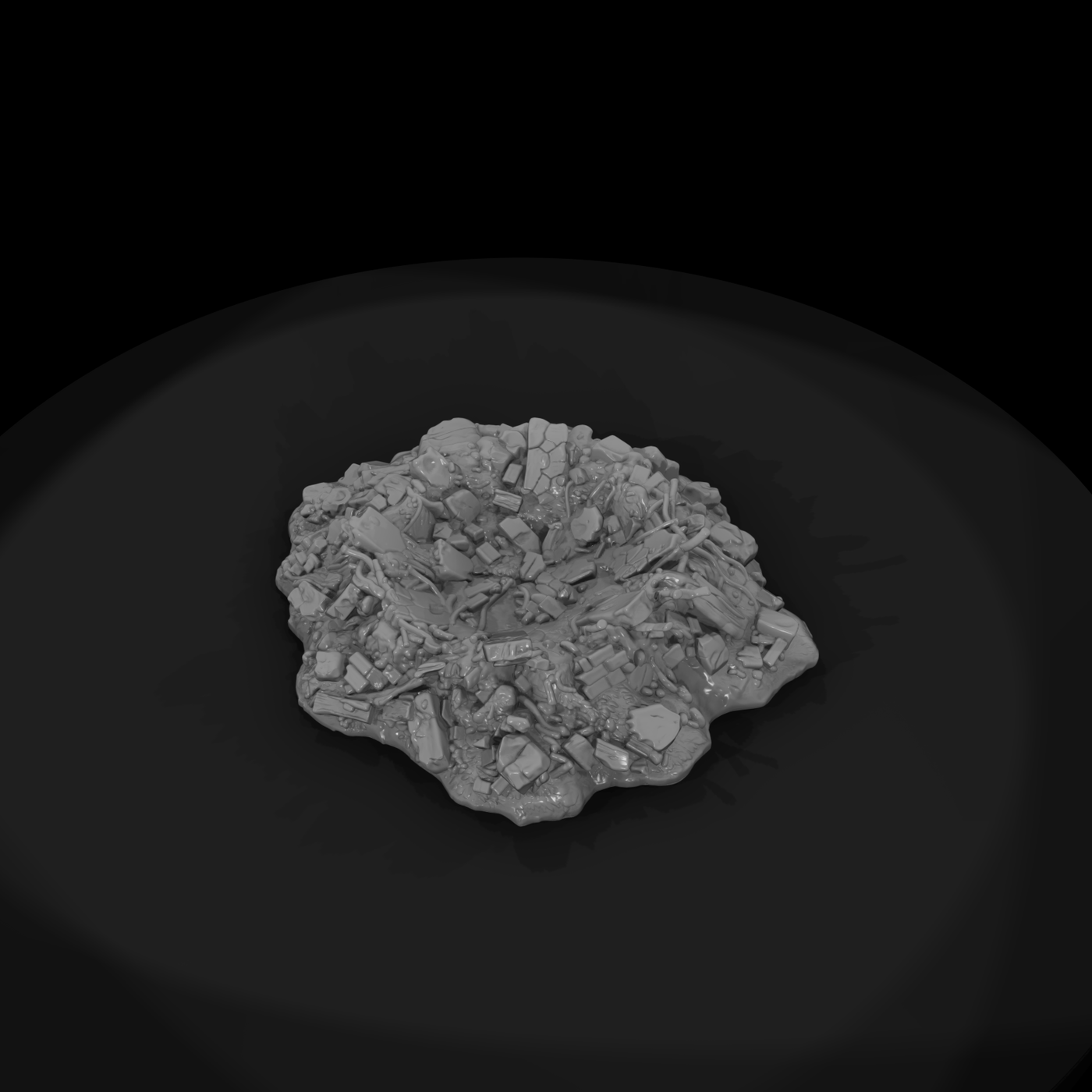 Shell-Impact Debris Mound
