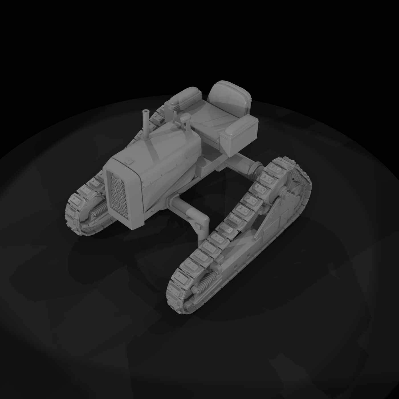 Tracked Crawler Tractor — Construction Vehicle