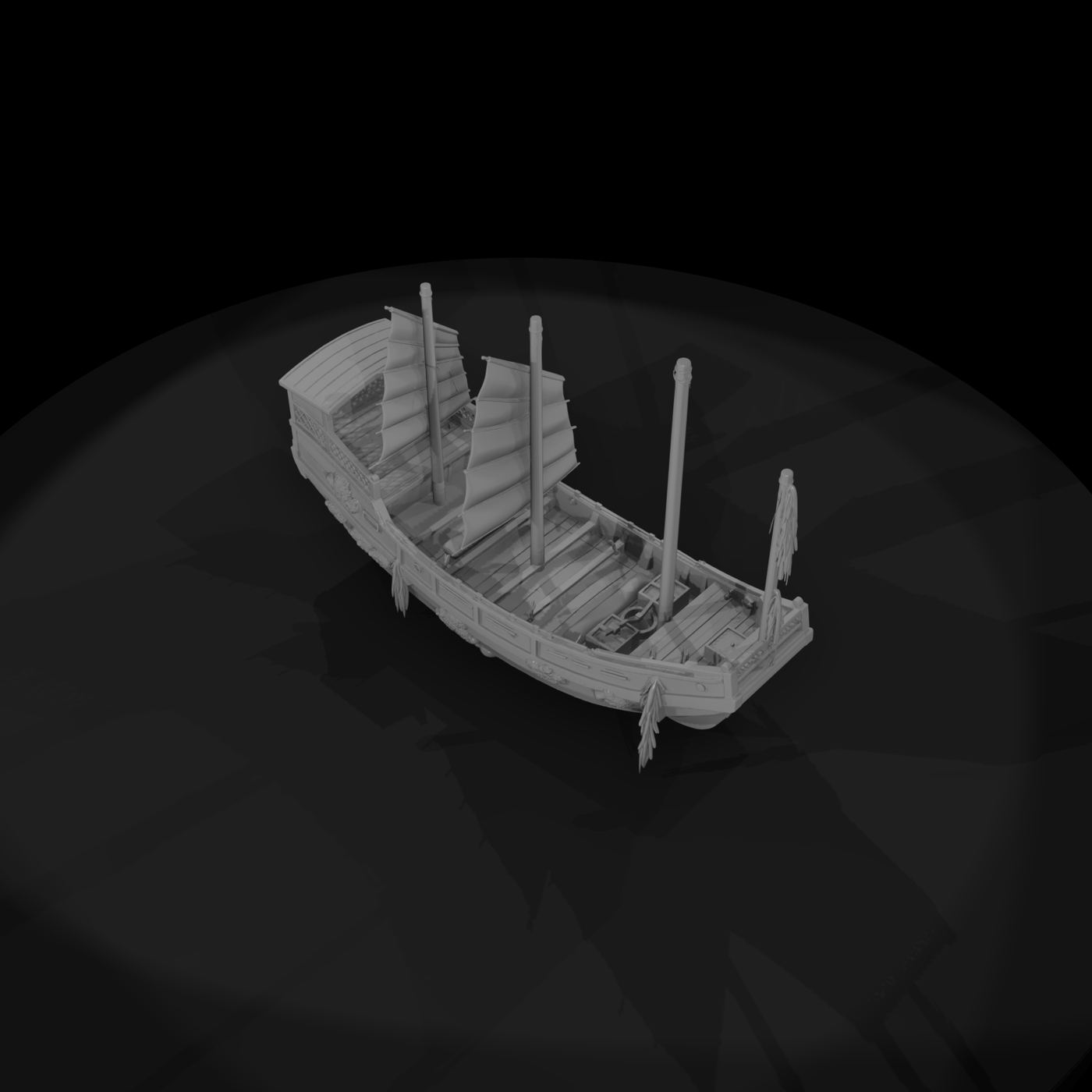 Traditional Chinese Junk Ship
