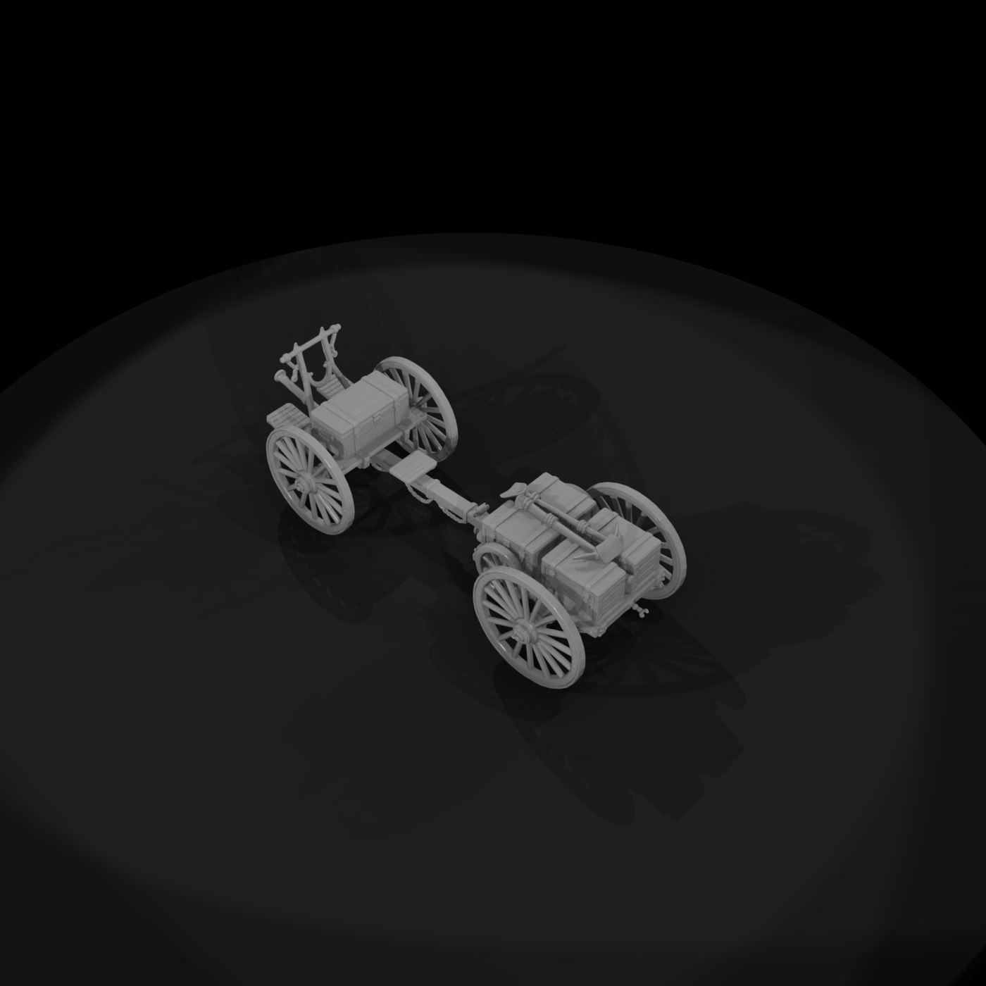 Mil 029 Civil War Limber Caisson