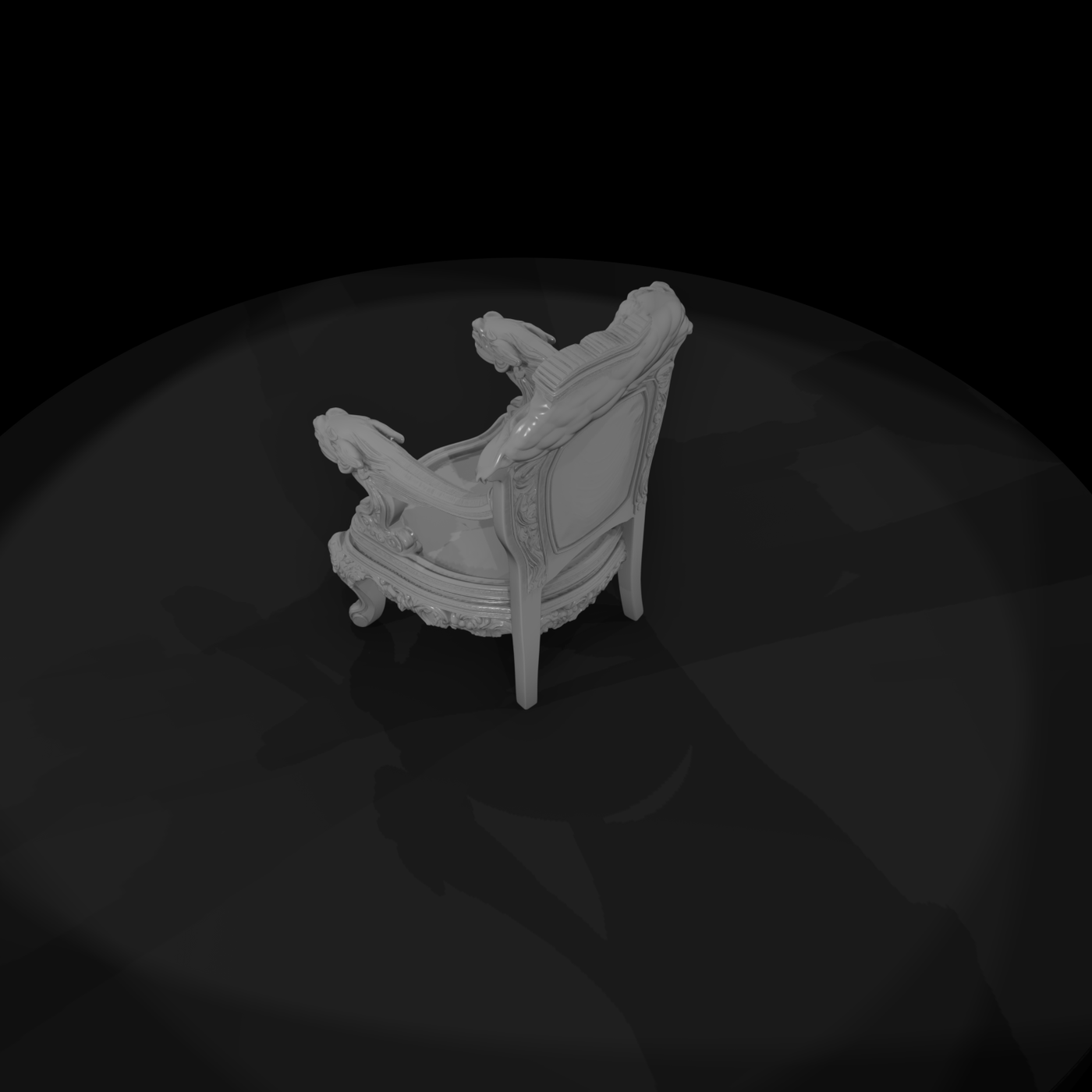 Baroque Dragon Throne Armchair