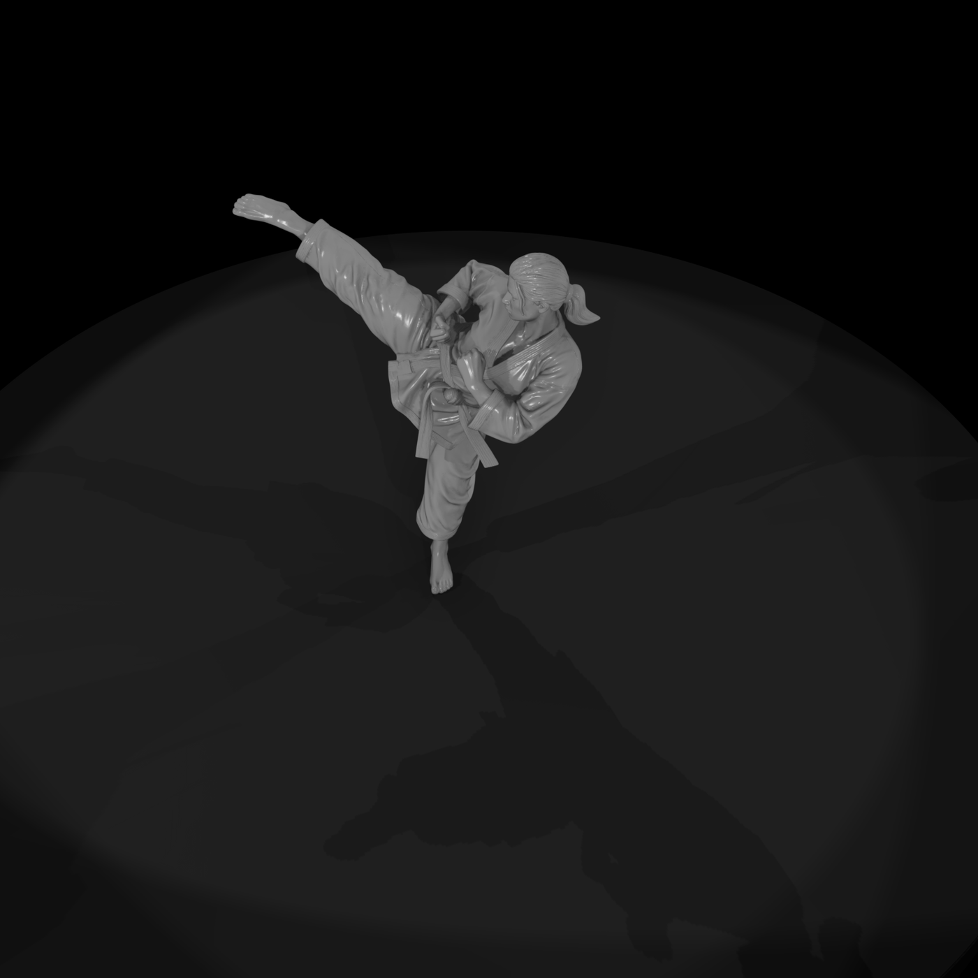 0093 Sports Martial Artist Kick