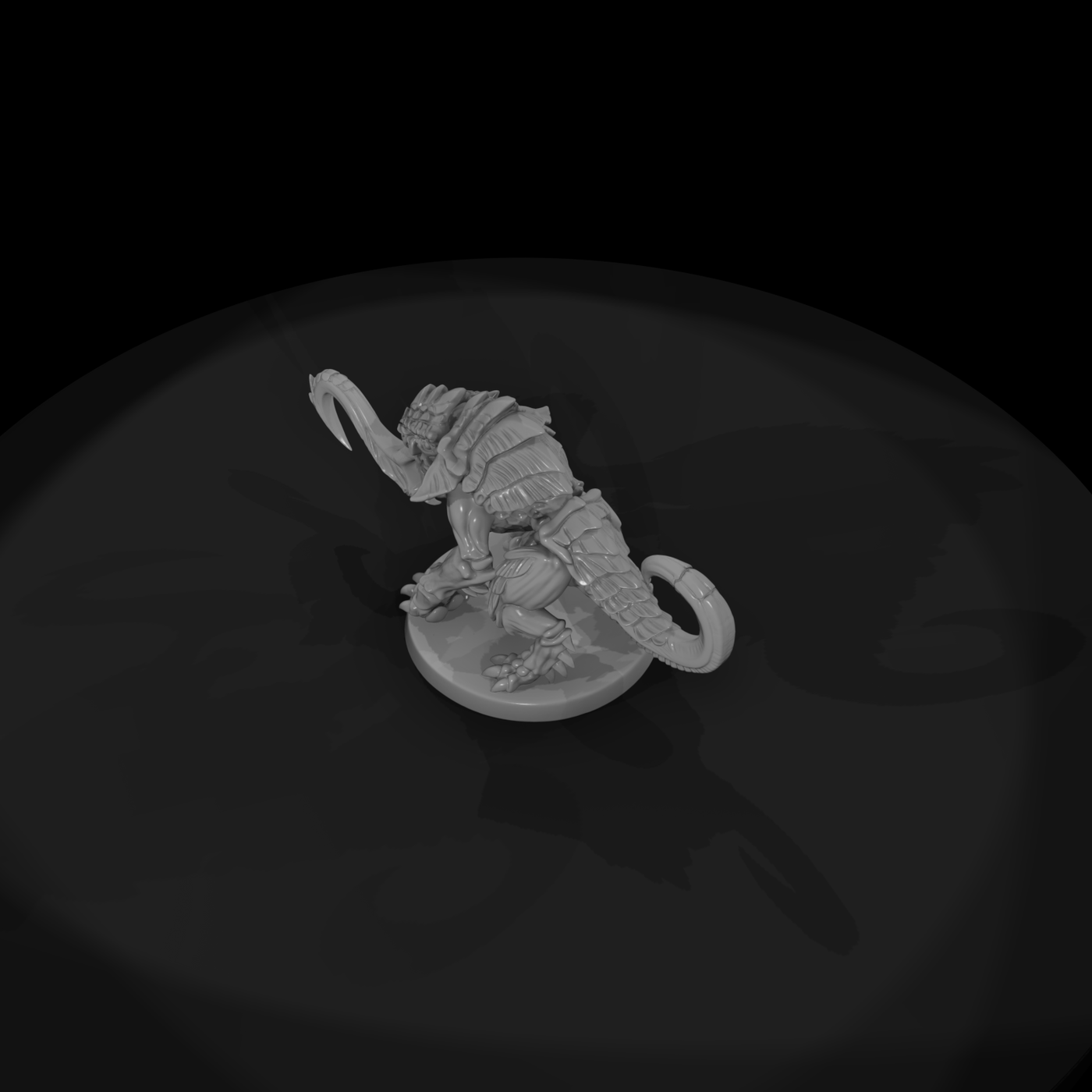 Grimdark Sci Fi Armored Alien Predator Miniature 4