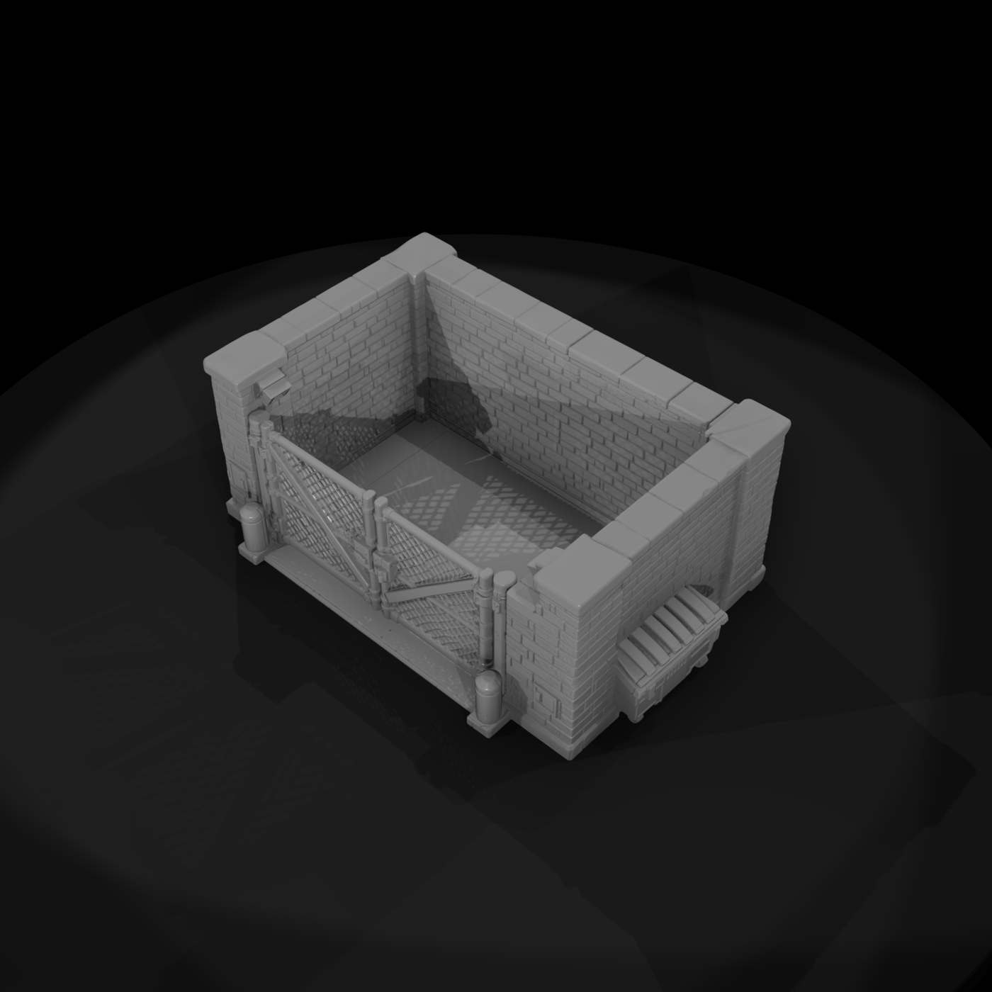 Brick Dumpster Enclosure with Gate