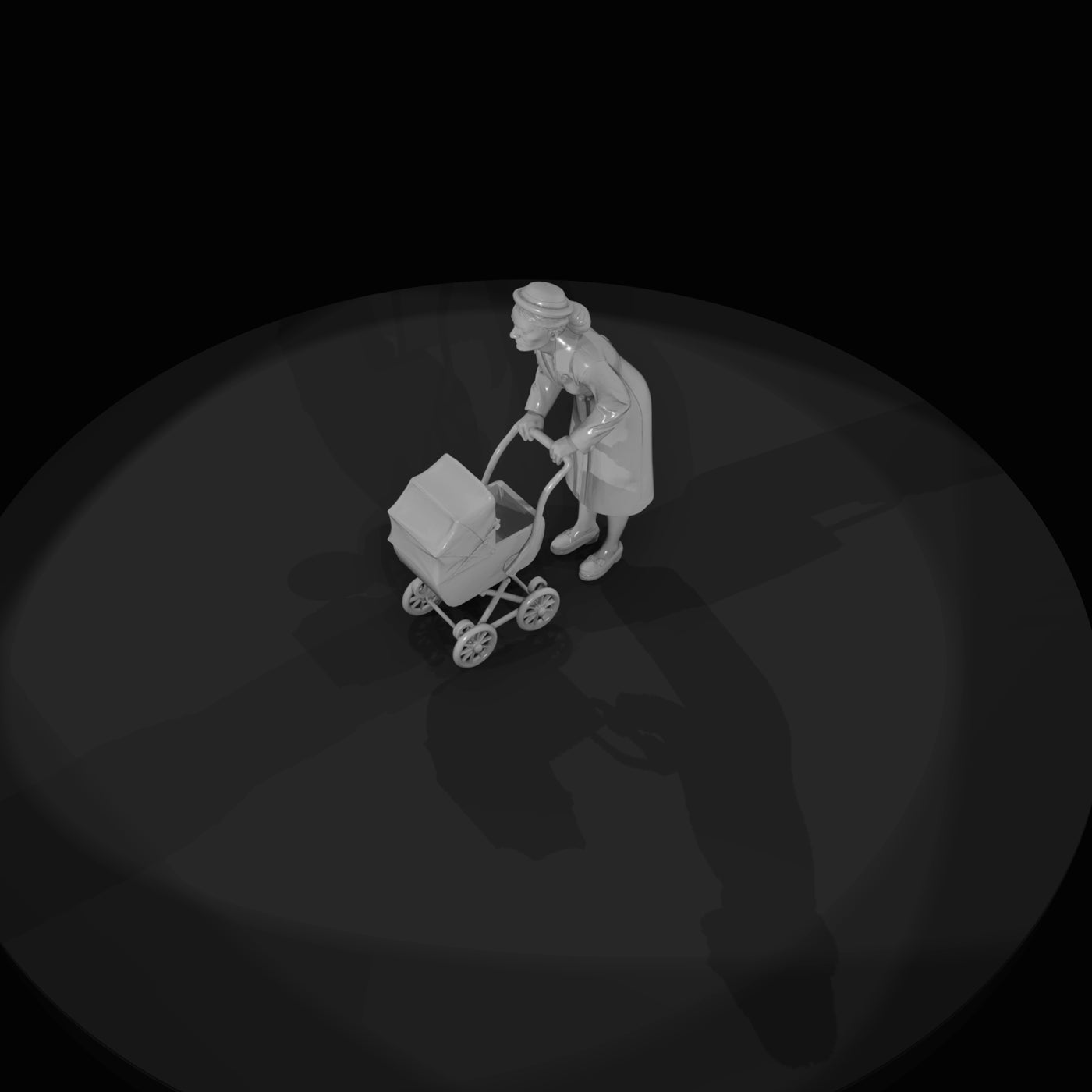 adult-woman-figure-pushing-a-baby-stroller