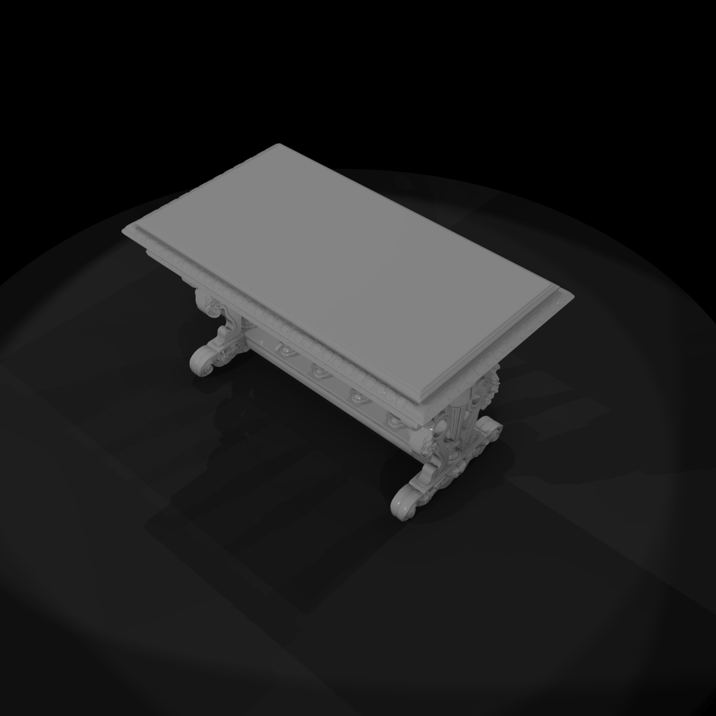 Baroque carved console table