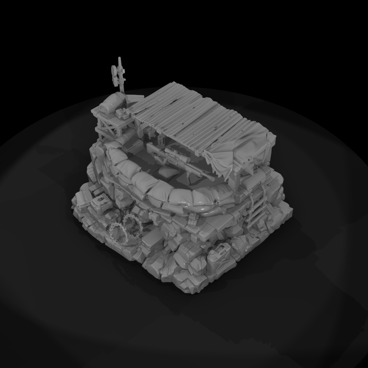 Sniper Nest Sandbag Emplacement