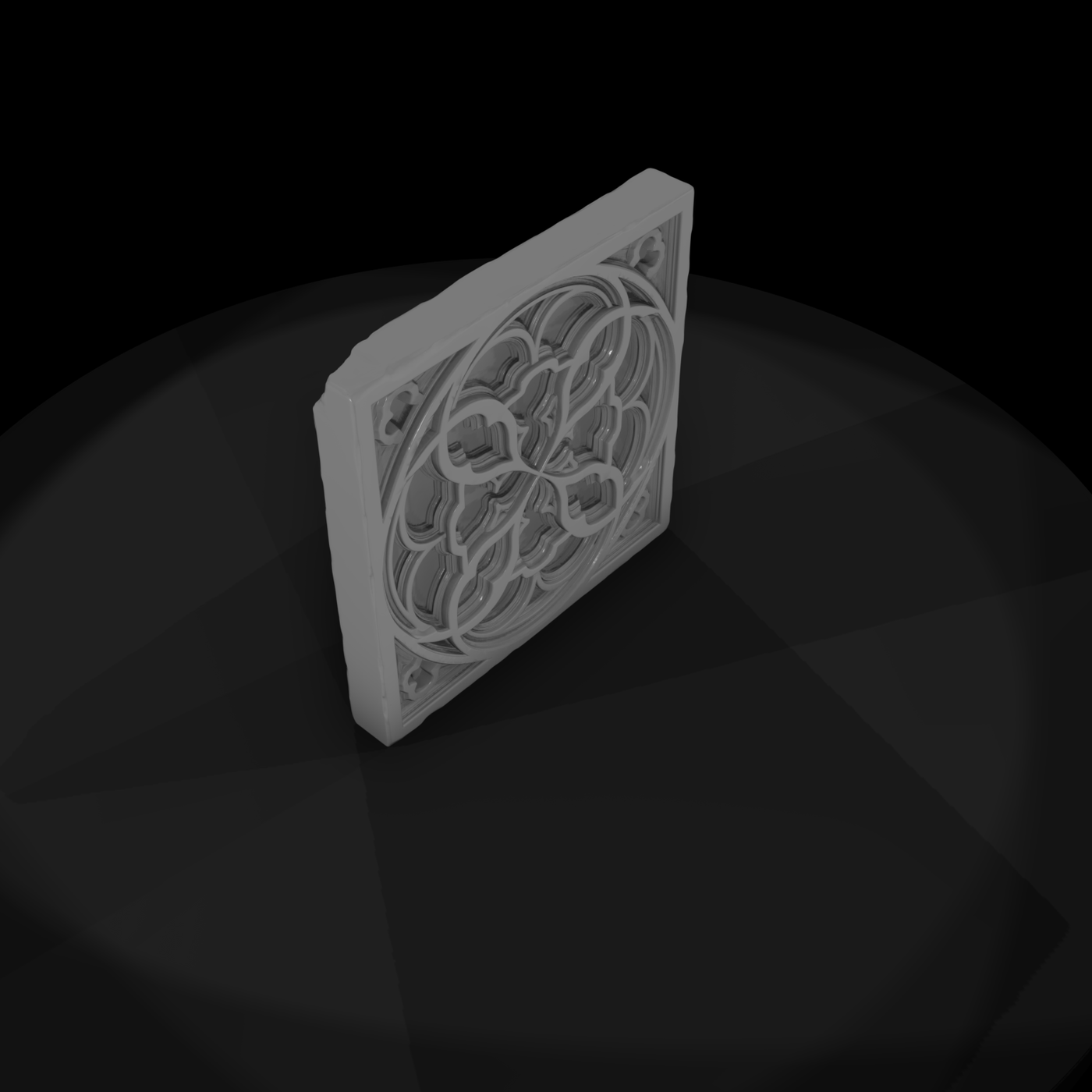 Gothic Quatrefoil Tracery Decorative Panel