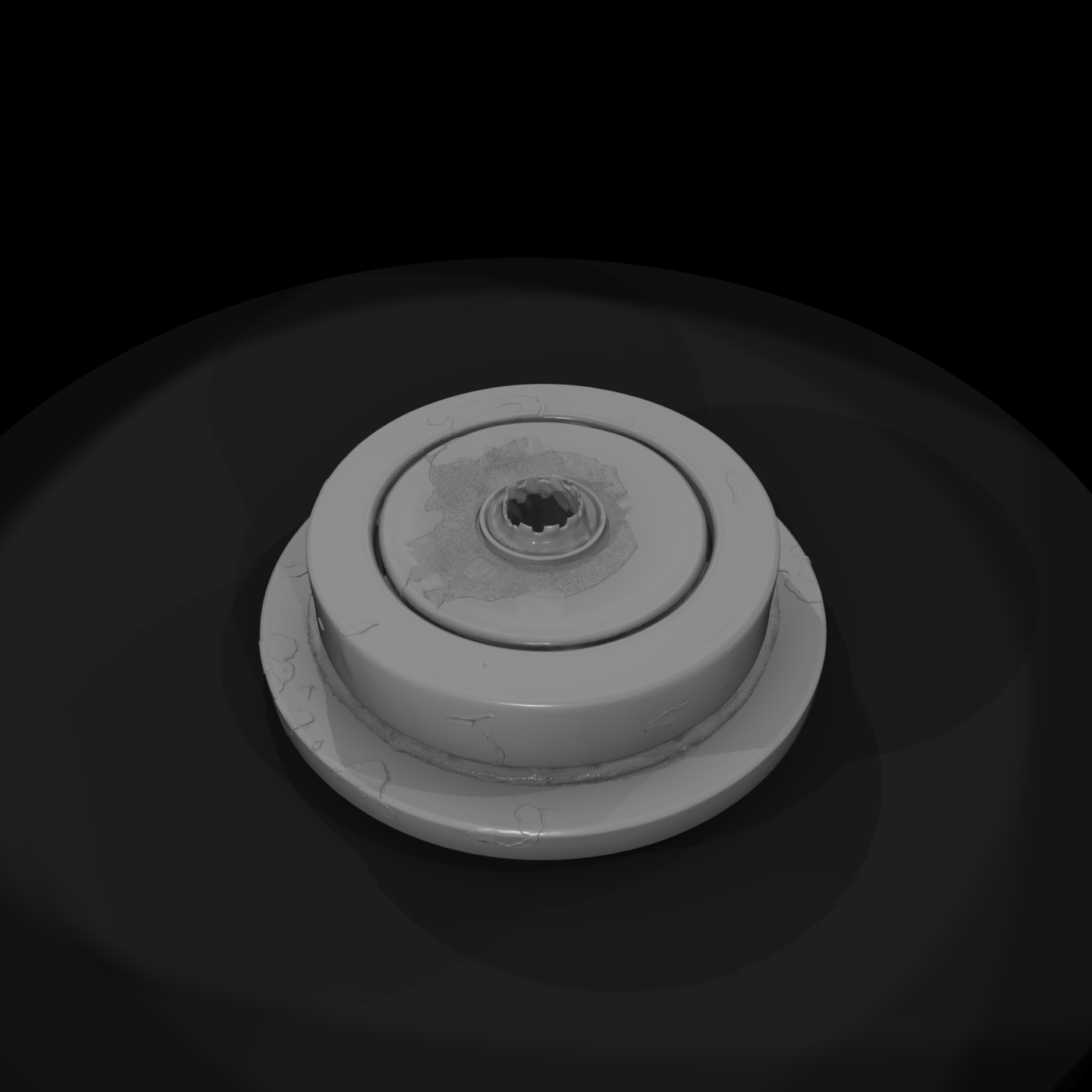 Weathered Round Stone Pedestal — Small Display Plinth