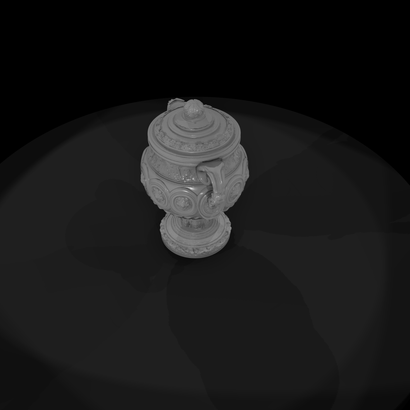 Baroque Lidded Urn — Ornate