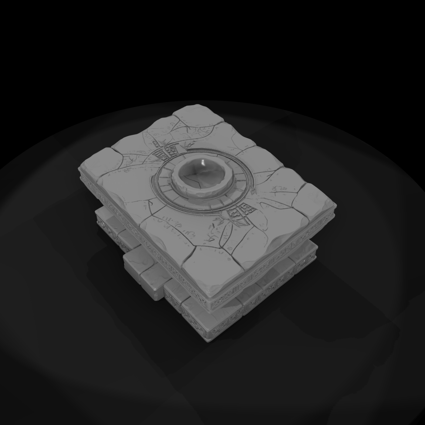 Runic Ritual Stone Altar