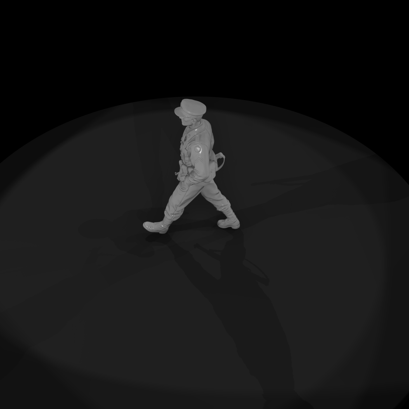 WWII American Sergeant on Patrol