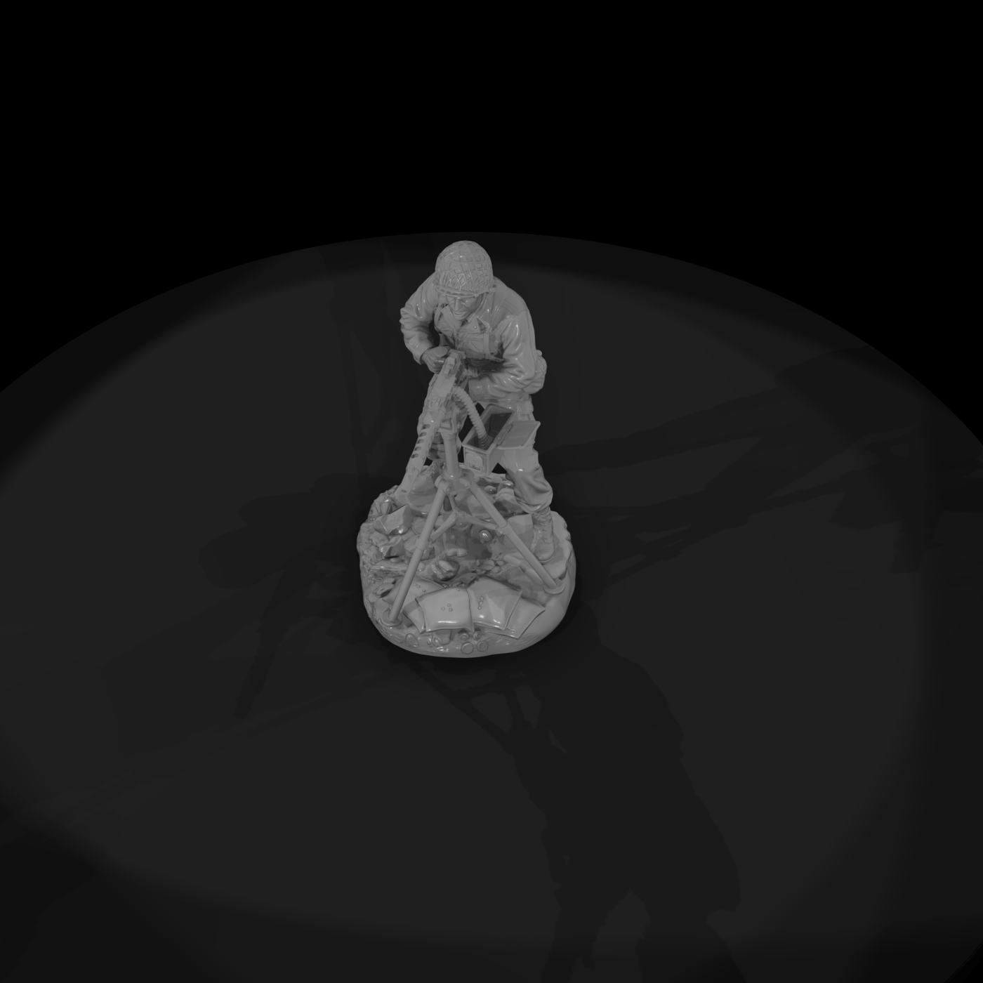 Ww2H 064 United States Marine Machine Gunner