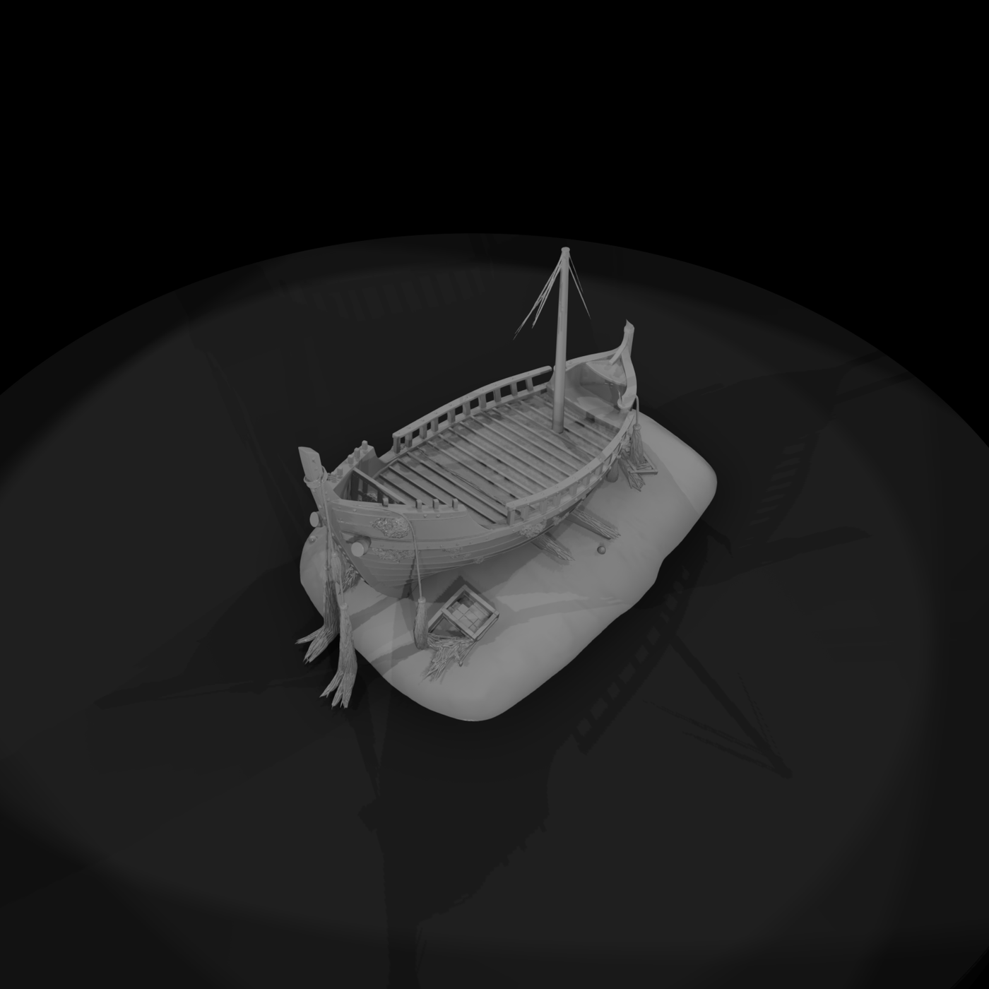 Beached Wooden Shipwreck